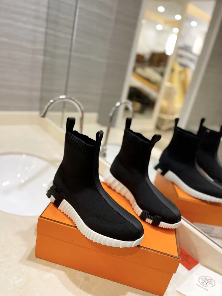 Hermès knitted casual shoes