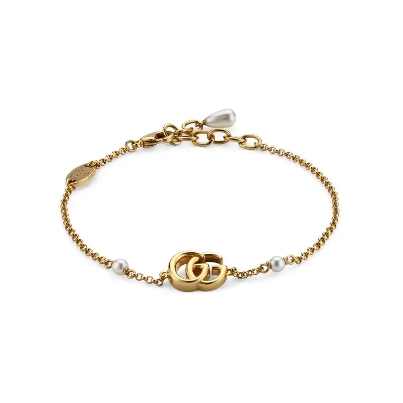 Gucci 18K gold bracelet horsebit open bracelet for women