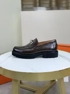 Hermès Men’s Fashion Formal Casual Leather Shoes Slip-on Style