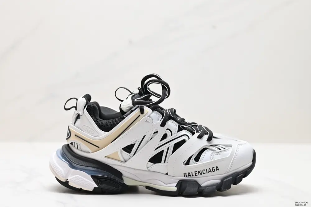 high-end luxury brand-Balenciaga Sneaker Tess s.Gomma MAILLE WHITE/ORANGE 3.0 generation 542436