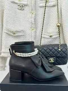 Chanel Bow Pearl Double C Boots Series