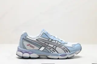 ASICS GEL-NYC 2055 breathable mesh upper with some synthetic leather material. Adopts new 1203A542-100