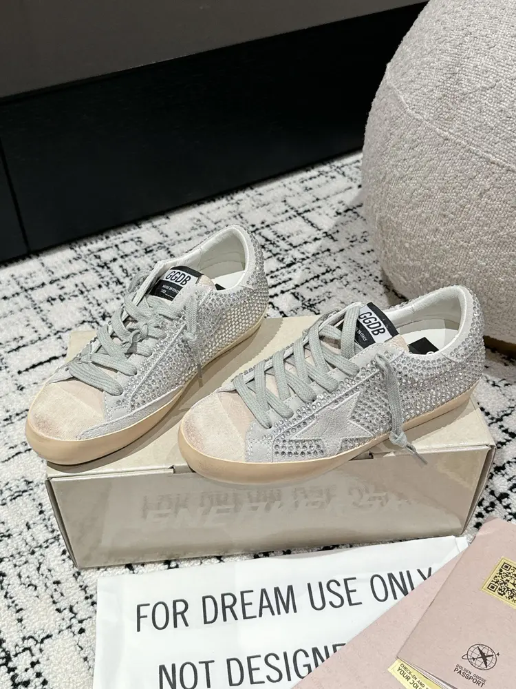 Golden Goose Deluxe Brand Full Diamond Gray Star Shoes