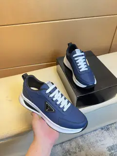 Prada modern style sports shoes. Counter purchase Casual shoes Original breathable fly mesh