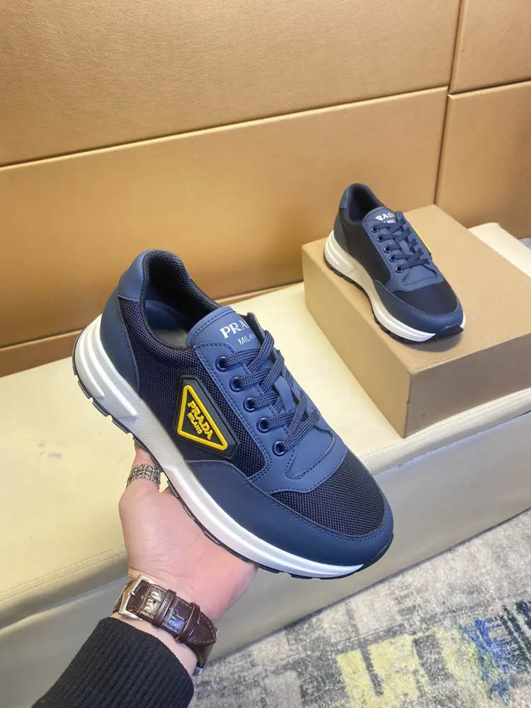 Prada modern style sneakers. Casual loafers original leather Pig lining (no fading and foot