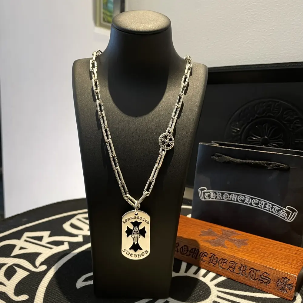 Chrome Hearts lock letter necklace