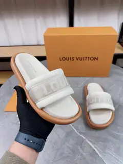 Louis Vuitton Straw Slippers New Arrivals