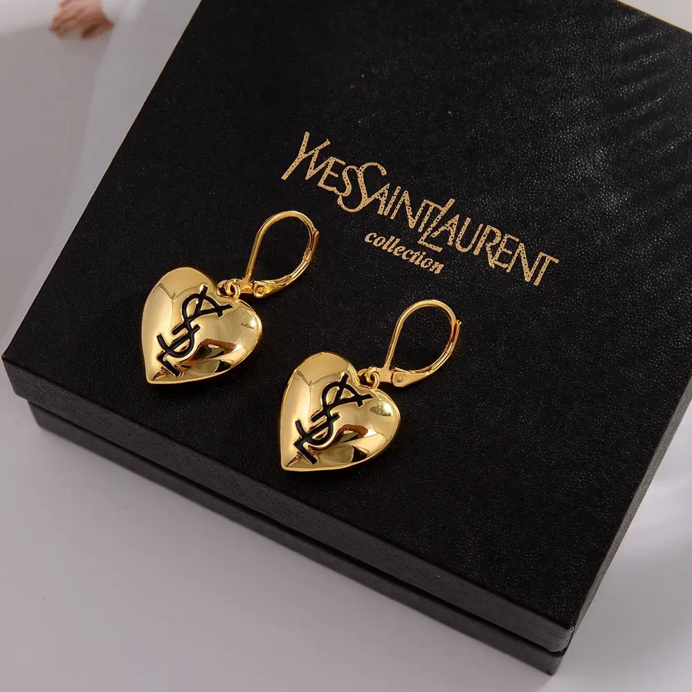 Yves Saint Laurent letter earrings