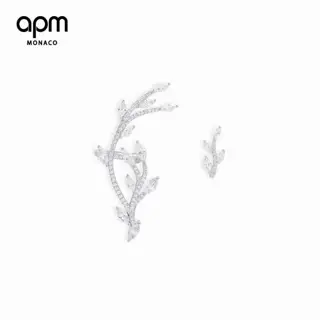 Apm monaco willow branch asymmetrical earrings