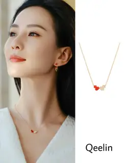 Qeelin Kirin Double Gourd Necklace