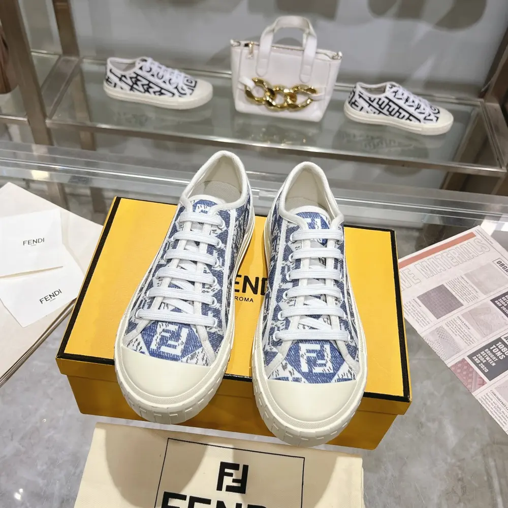 Fendi couple canvas shoes