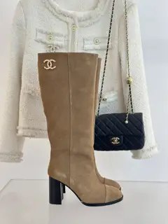 Chanel Double C Block Heel Boots Series