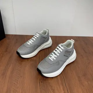 Prada men’s leather and mesh casual sports shoes