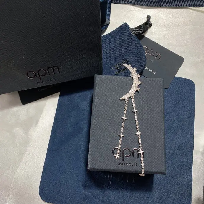Apm monaco One Thousand and One Nights Stars and Moon Earrings