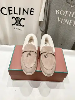 Loro piana furry shoes