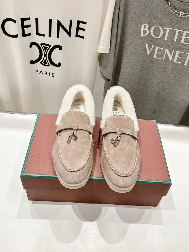 Loro piana furry shoes
