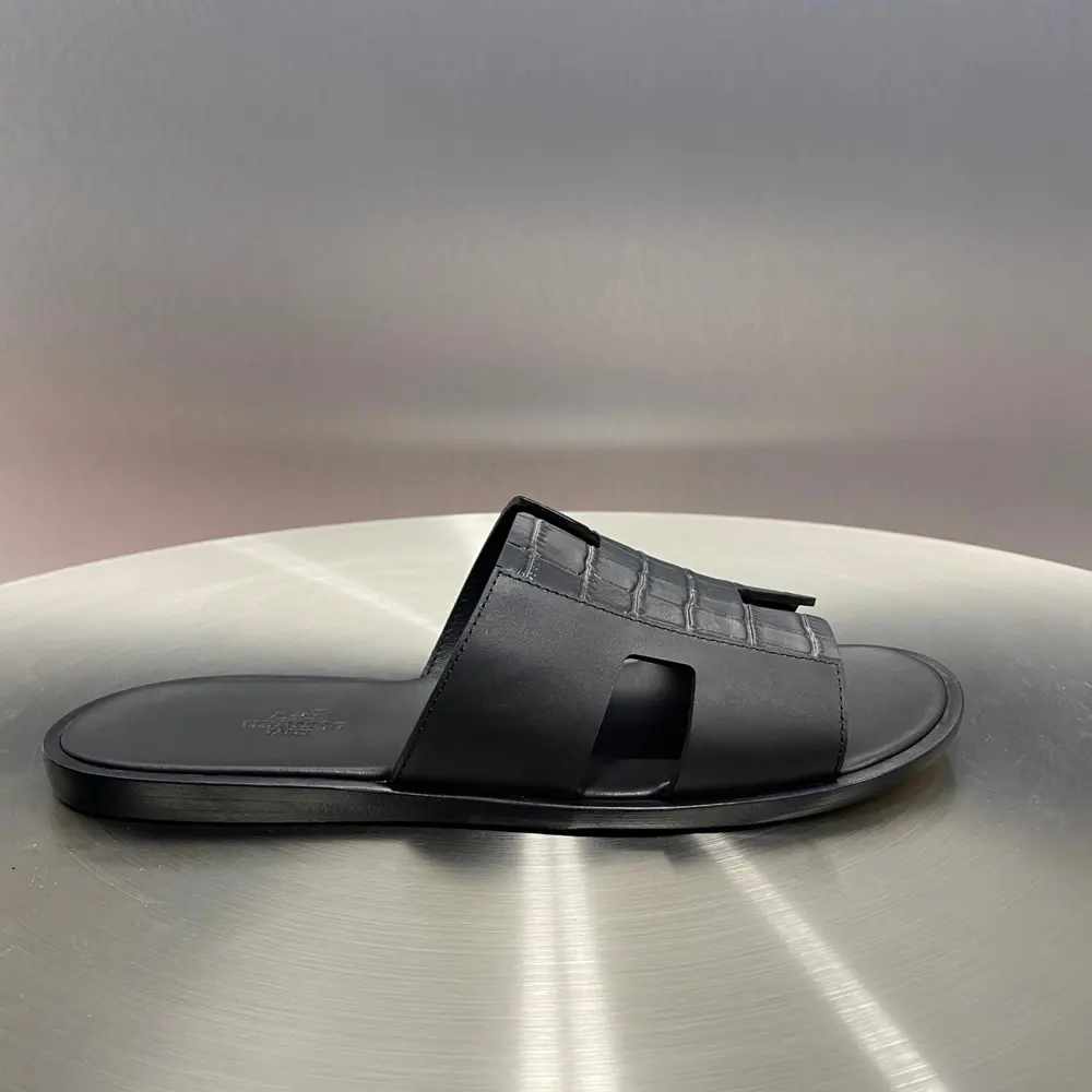 Hermès Classic H Slippers ~ High-end men’s sandals• beach shoes slippers ~ counter