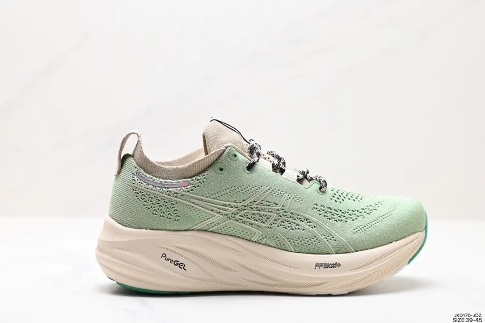ASICS GEL-NIMBUS 26 stable running shoes adopt double-layer jacquard mesh design on the 1011B794-002