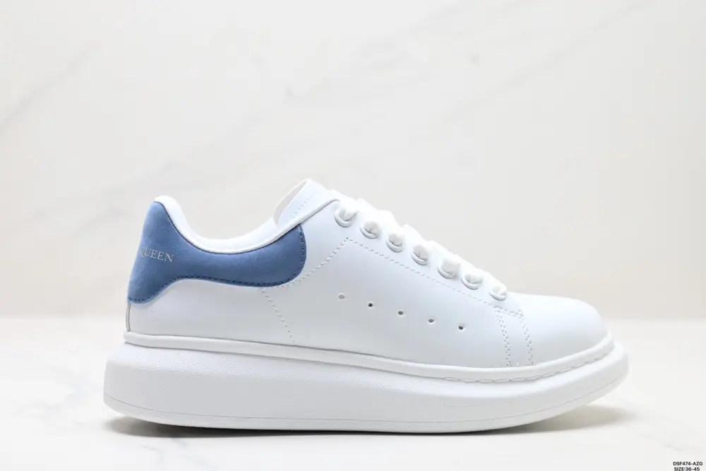 Italian luxury brand Alexander McQueen Sole Leather Sneakers low-top fashion thick-soled 553770