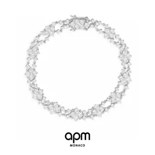 Apm monaco shining bracelet for girls silver jewelry personality fashion temperament simple