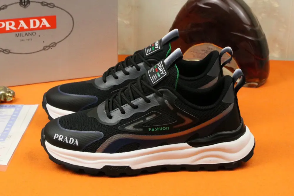 Prada Italian men’s shoes are featured on the cover of the quarterly fashion magazine