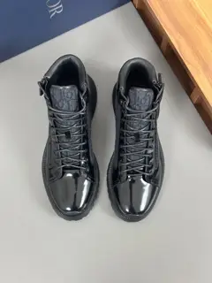 Dior high top sneakers. Available at the counters. Upper