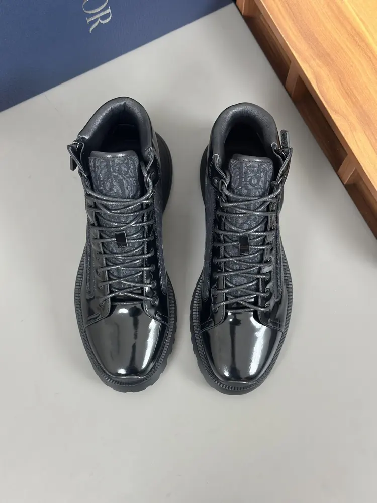 Dior high top sneakers. Available at the counters. Upper