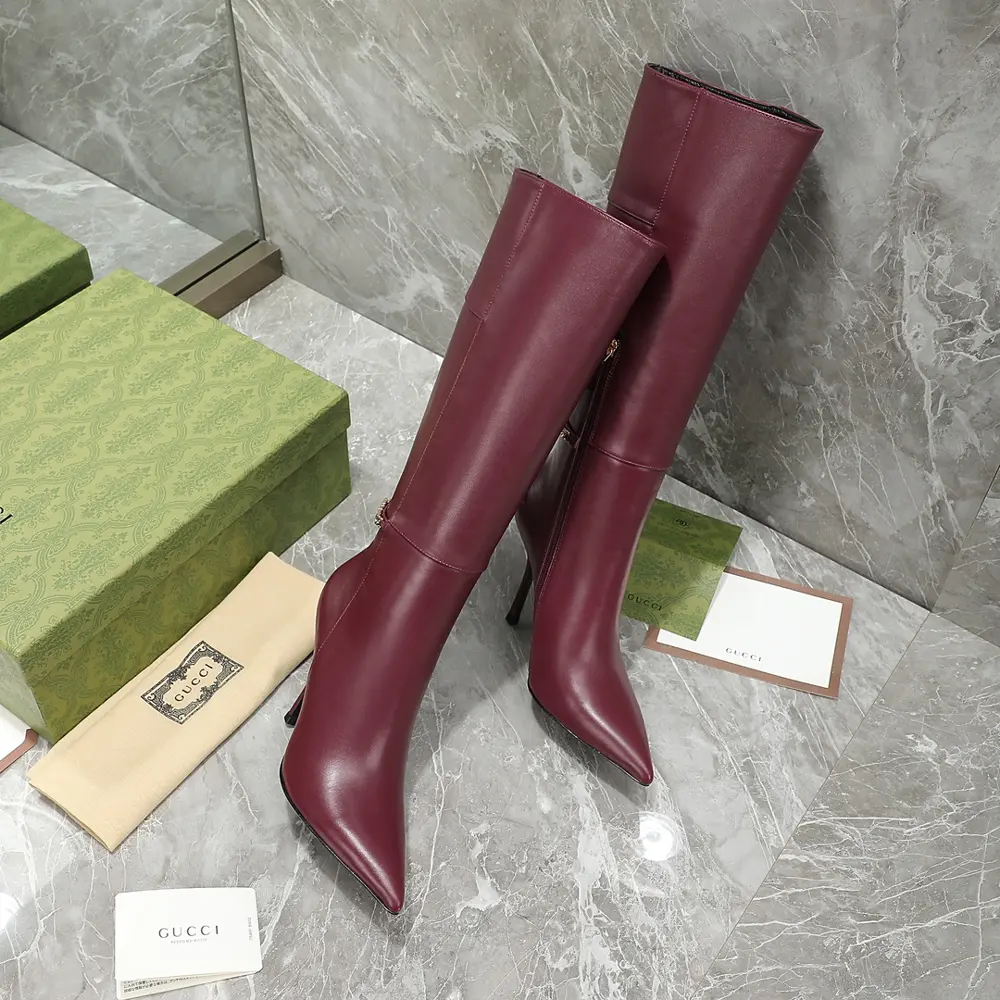 Women’s shoes Sports original Gucci/Gucci 2024 autumn and winter chain boots