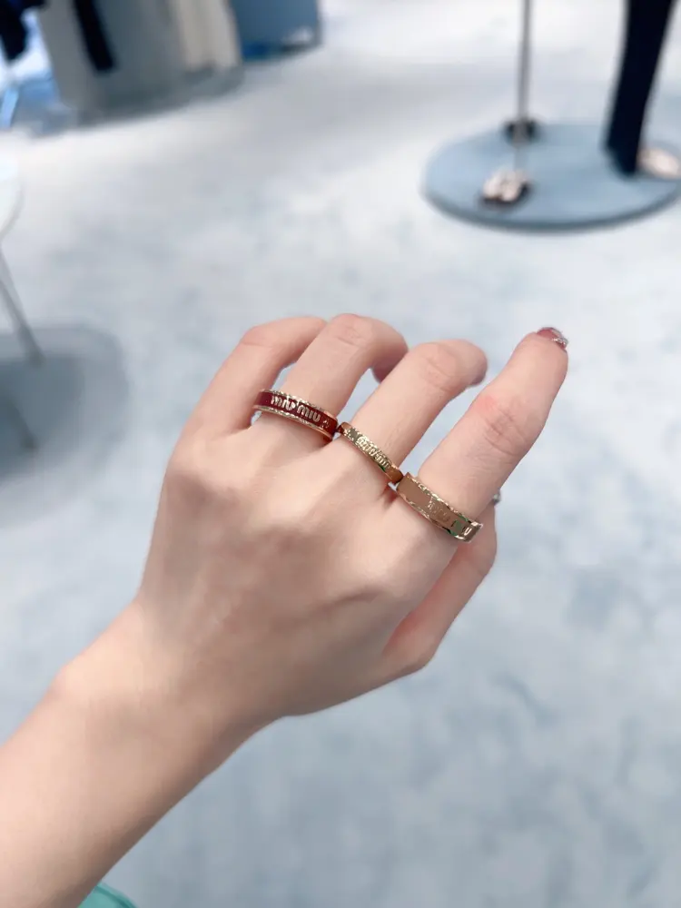 Miumiu three-piece ring