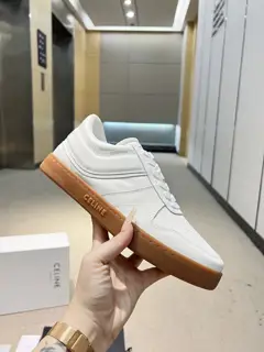 Celine low-top cowhide leather lace-up sneakers