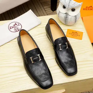 Hermès new men’s casual business leather shoes Official website original copy