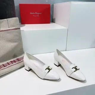 Salvatore Ferragamo FERRAGAMO24/New spring and summer Ferragamo hardware buckle thick heel