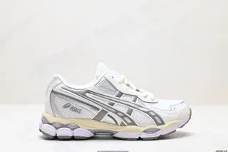 ASICS GEL-NYC 2055 breathable mesh upper with some synthetic leather material. Adopts new 1203A542-100