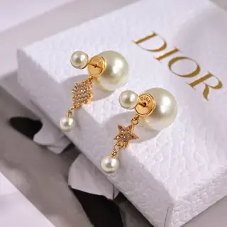Dior new style Dior new letter earrings loved by top brands. The metal texture