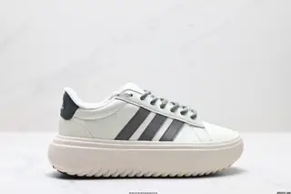 Adidas GRAND COURTBEAT PLATFORM Thick-soled Casual Wear-resistant Low-top Sneakers IE1089