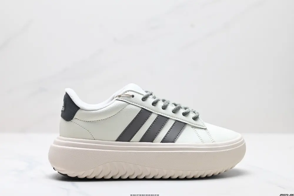 Adidas GRAND COURTBEAT PLATFORM Thick-soled Casual Wear-resistant Low-top Sneakers IE1089