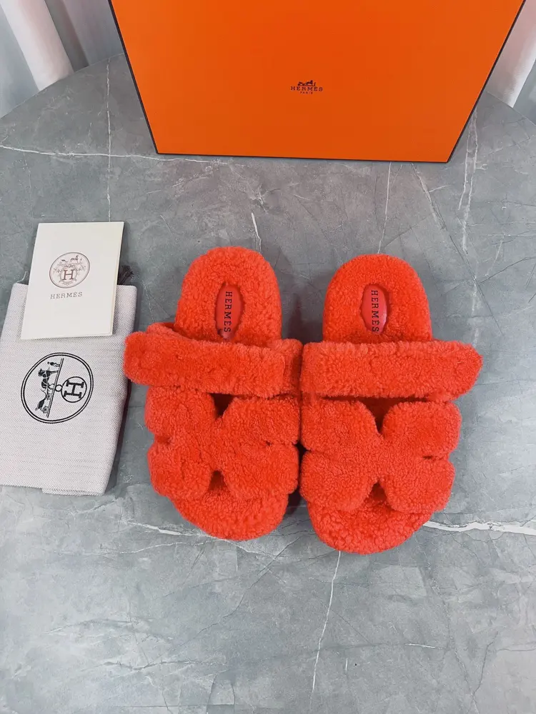 Hermès Fur Slippers