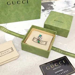 Gucci Double G Interlocking Narrow Ring