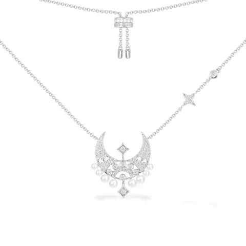 Apm monaco star and moon pearl necklace for women
