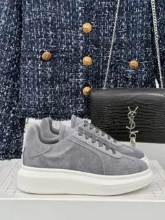 McQueen couple’s Dexter casual sports white shoes