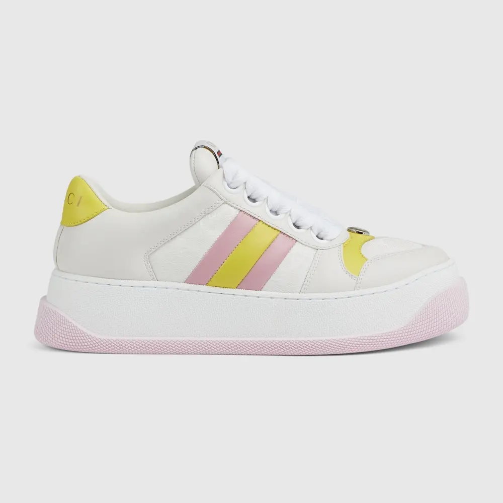 GUCCI Screener series couples Chubby loafers Dirty shoes Chubby double G casual sneakers
