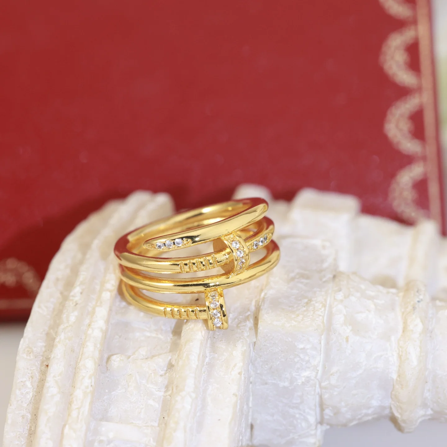 Nail New Multi-layer Polished Ring Cartier classic masterpiece