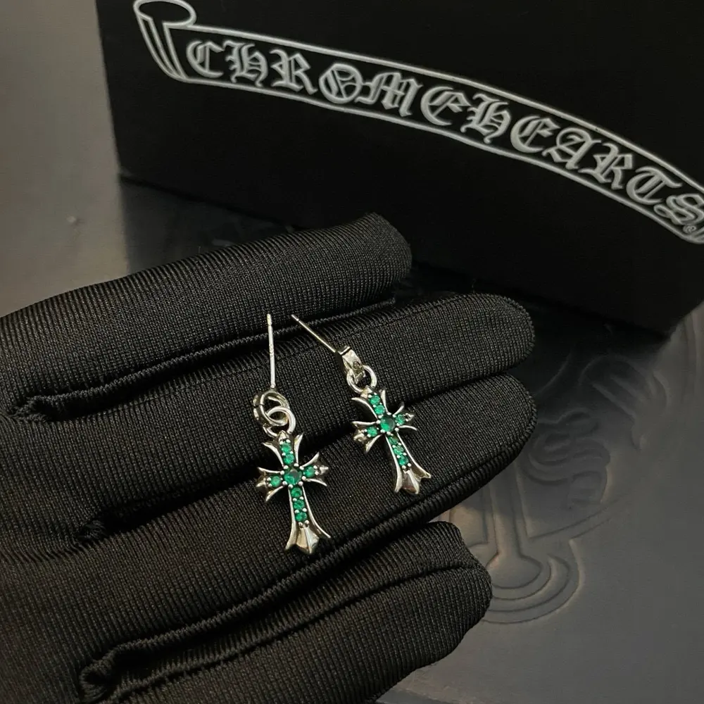 Chrome Hearts classic vintage cross earrings