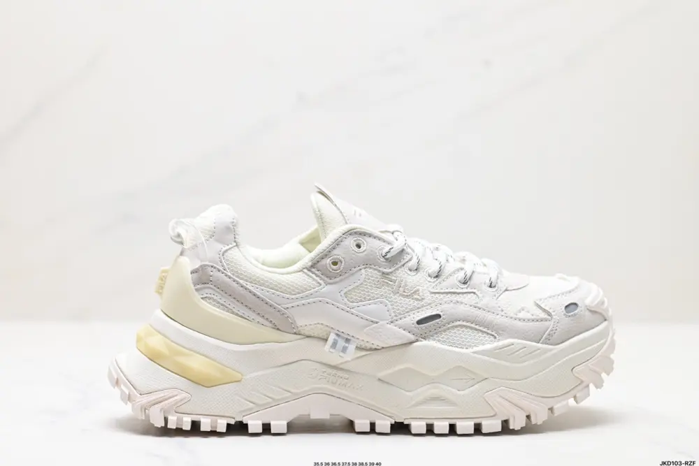 FILA FUSION Fila fashion brand BIANCO fabric synthetic leather hard candy stitching shock T12W135211FMS