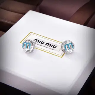 miumiu letter earrings
