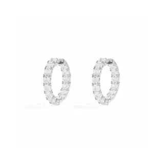 Apm monaco square hoop earrings high-end silver-white earrings birthday gift