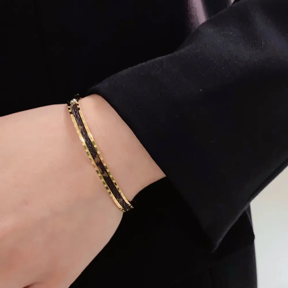Louis Vuitton printed leather bracelet