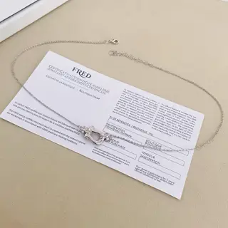 Fred half diamond horseshoe clasp necklace