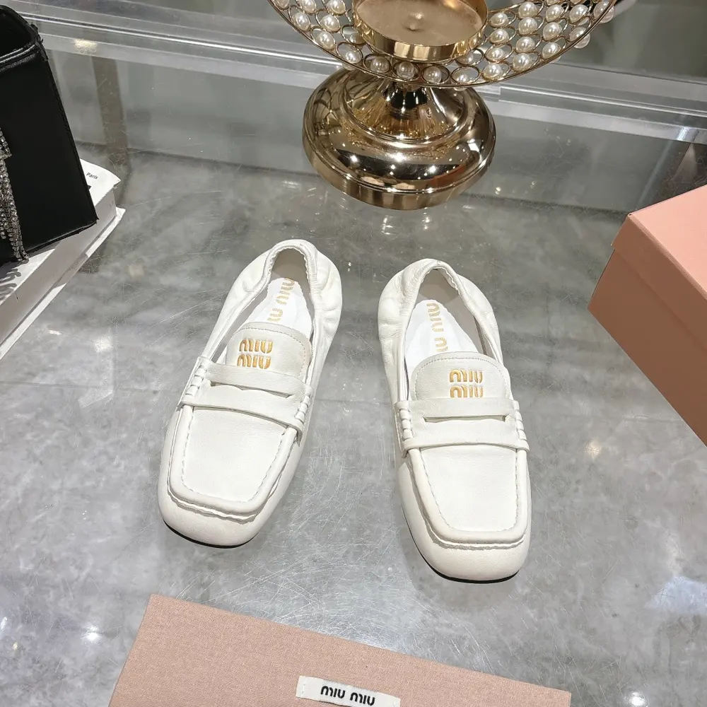 Miu Miu Miu new slip-on Mary Jane ballet shoes·high-heeled shoes