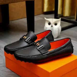 Hermès classic slip-on shoes 1:1 mold opening Original quality Using imported cowhide